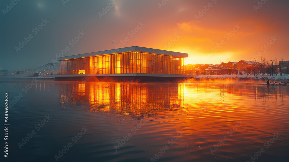 Capture the grandeur of Reykjavik, Iceland created with Generative AI technology Capture the grandeur of Reykjavik, Iceland created with Generative AI technology