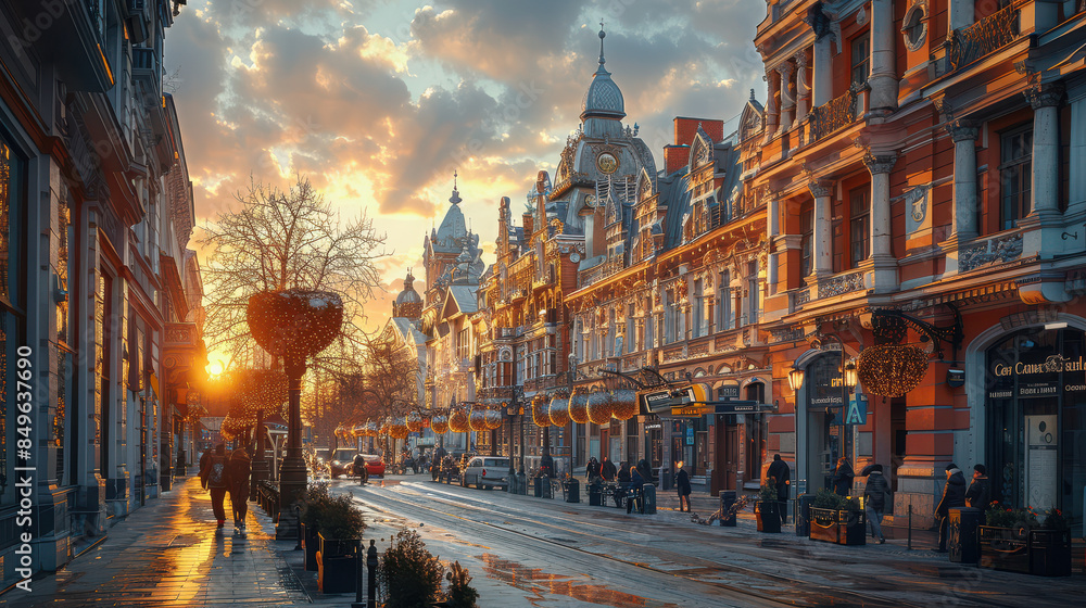 Fototapeta premium Capture the grandeur of Riga, Latvia created with Generative AI technology