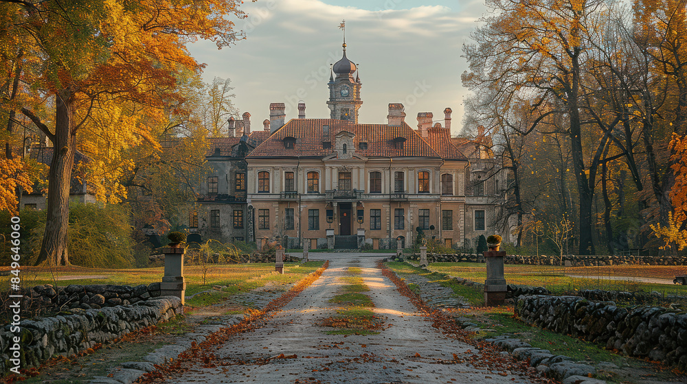 Obraz premium Capture the grandeur of Tallinn, Estonia created with Generative AI technology