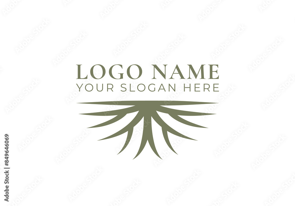 logo ground roots. Logo plant, botanical. Editable file logo ground roots. Logo plant, botanical. Editable file