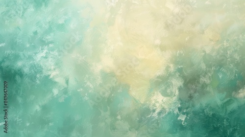 Tea green aqua marine color abstract diffuse texture painting