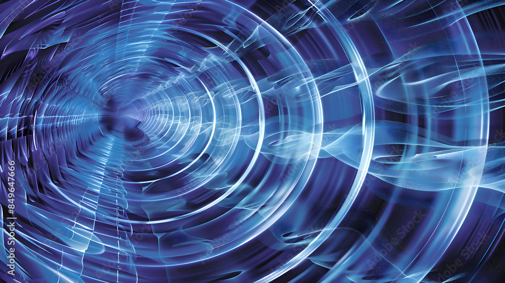 Background depicting the Doppler effect with sound waves compressing