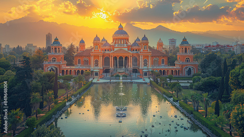 Wallpaper Mural Capture the grandeur of Tirana, Albania created with Generative AI technology Torontodigital.ca