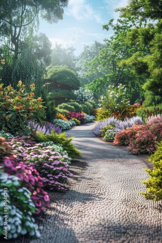 beautiful botanical garden Generative AI © Evghenii