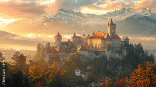 Capture the grandeur of Vaduz, Liechtenstein created with Generative AI technology