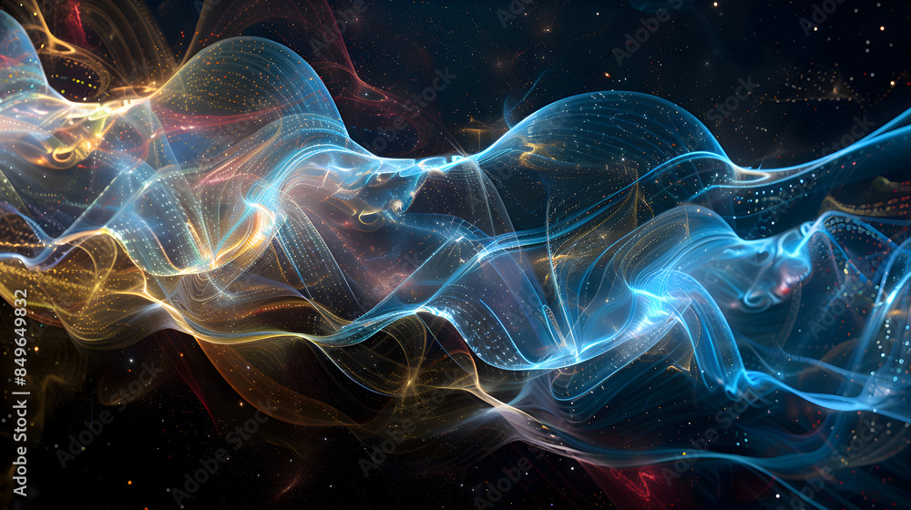 Naklejka premium Wavy abstract background