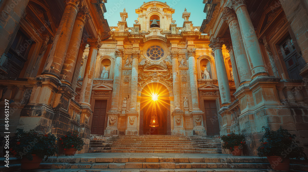Obraz premium Beautiful Valletta, Malta created with Generative AI technology