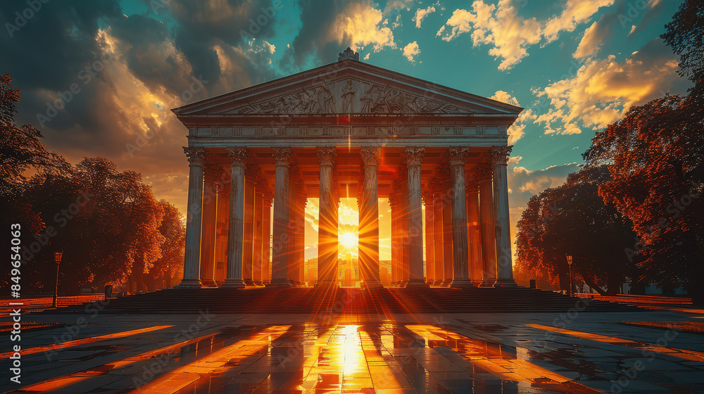 Obraz premium Capture the grandeur of Vilnius, Lithuania created with Generative AI technology