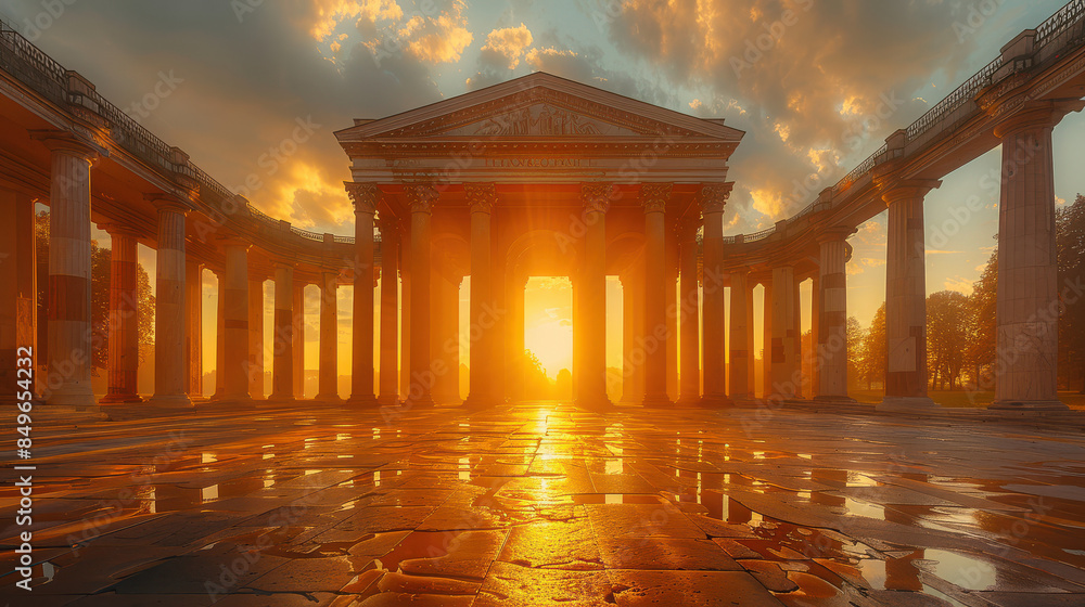 Obraz premium Capture the grandeur of Vilnius, Lithuania created with Generative AI technology