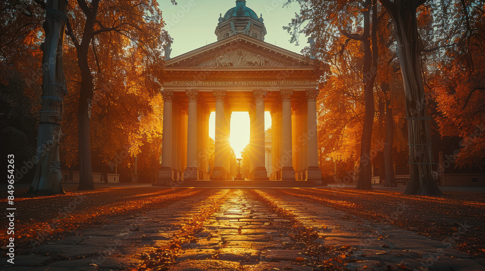 Naklejka premium Capture the grandeur of Vilnius, Lithuania created with Generative AI technology