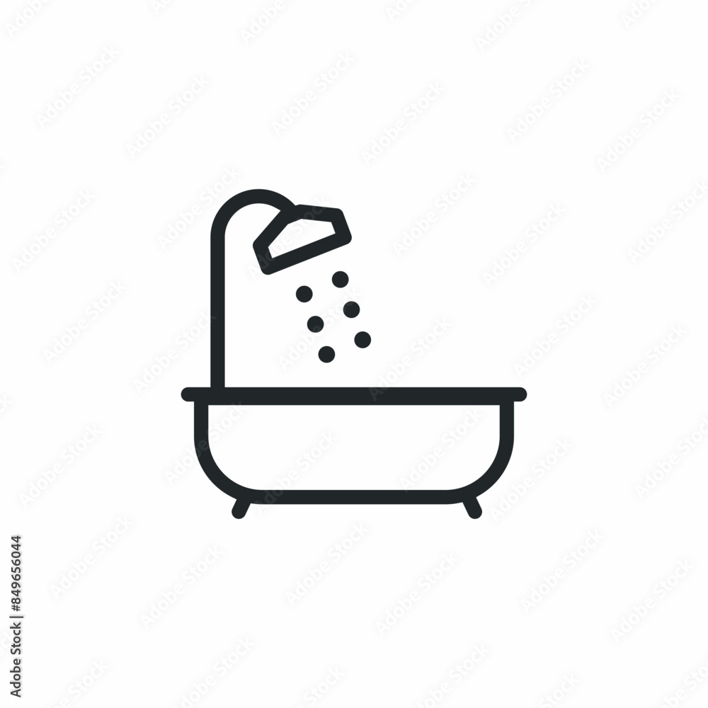 shower bathtub bathroom water icon shower bathtub bathroom water icon