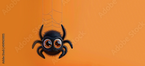 Cute Cartoon Halloween Spid...