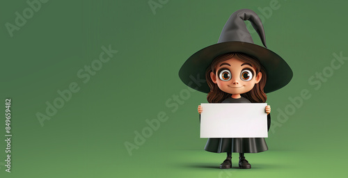 Cute Cartoon Halloween Witc...