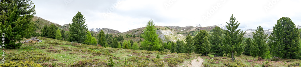 Aussicht im Müstair Tal in der Schweiz Aussicht im Müstair Tal in der Schweiz