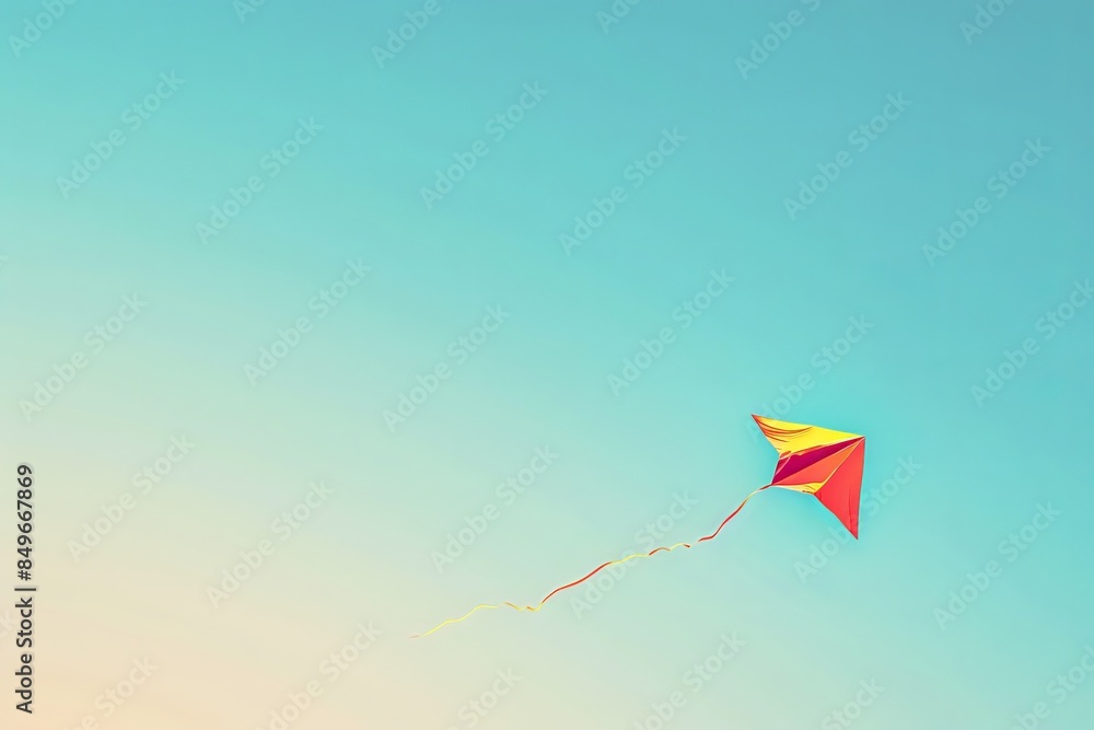 A vibrant red kite flying high in a clear blue sky, symbolizing freedom and joy. Perfect for themes of summer, childhood, and adventure. A vibrant red kite flying high in a clear blue sky, symbolizing freedom and joy. Perfect for themes of summer, childhood, and adventure.