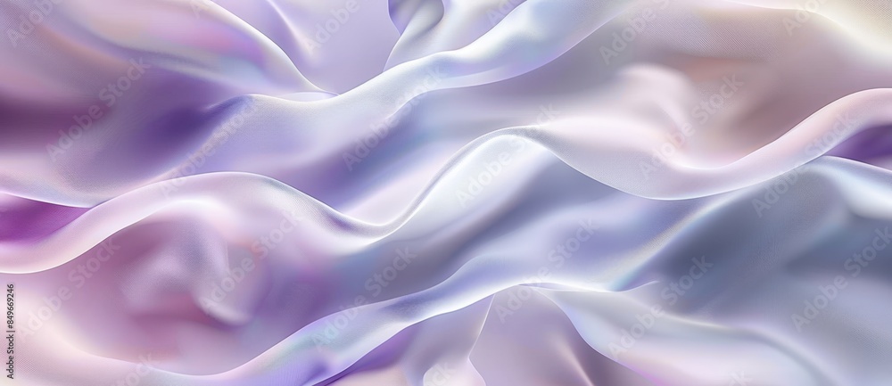 Obraz premium Smooth elegant lilac silk or satin texture forming an abstract background with delicate folds and waves, perfect for luxury or fashion designs