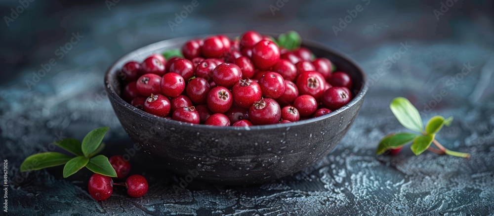 Fresh cornus berries in a bowl Fresh cornus berries in a bowl