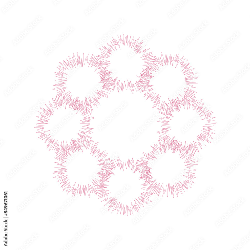 An abstract transparent circular spiral line art pattern design element. An abstract transparent circular spiral line art pattern design element.