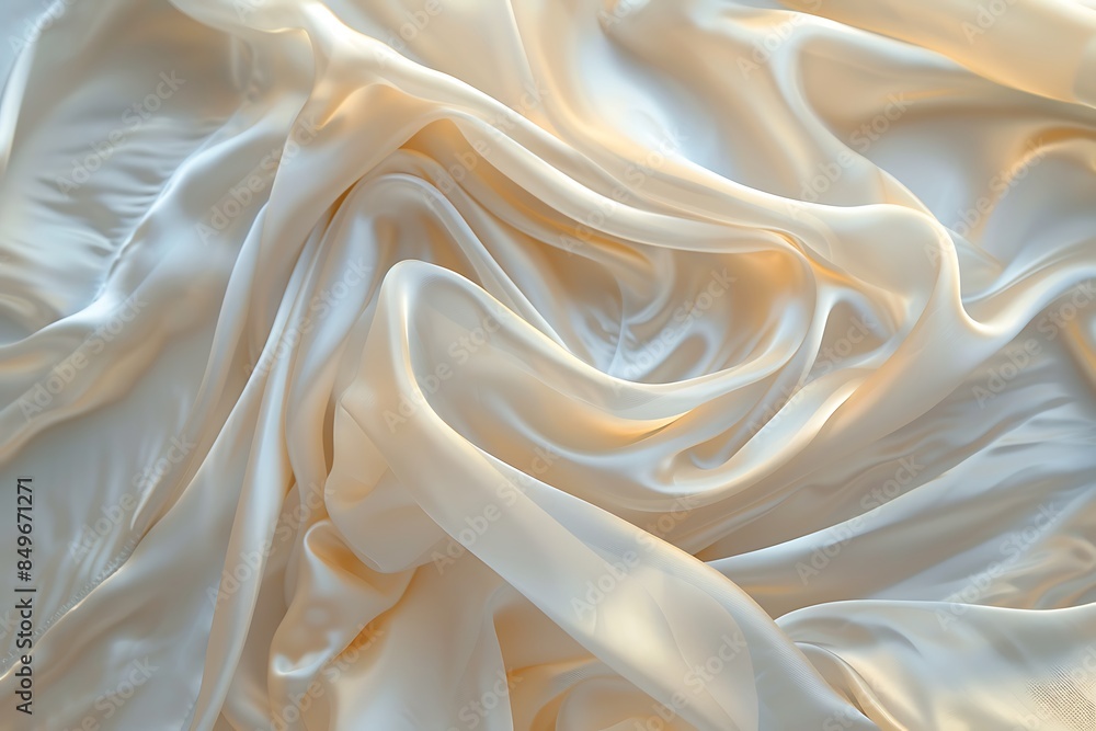 The subtle, smooth ripples of a silk cloth in the breeze The subtle, smooth ripples of a silk cloth in the breeze