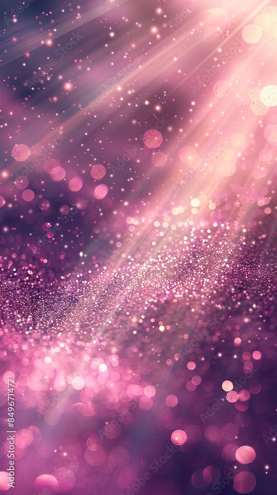 Abstract pastel pink digital illustration with subtle glitter reflecting light with beams, minimalistic and calming Abstract pastel pink digital illustration with subtle glitter reflecting light with beams, minimalistic and calming