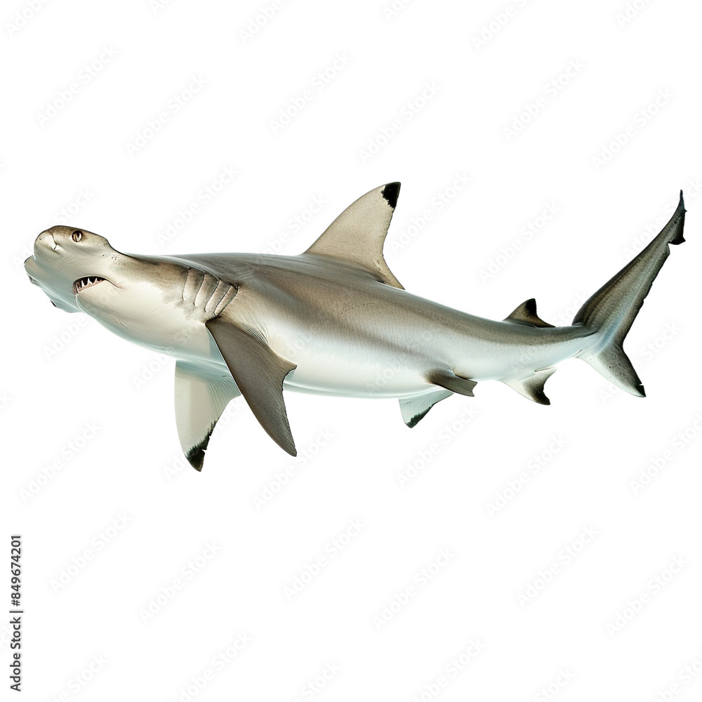 Fototapeta premium A hammerhead shark on transparent or white background