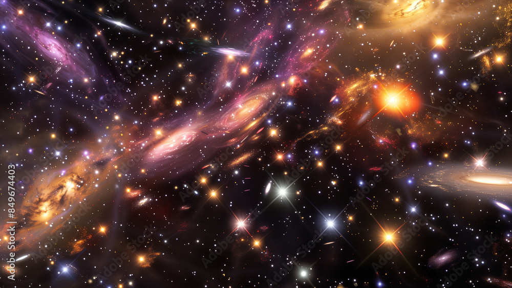 Obraz premium Galactic Grandeur: A Breathtaking Wide Shot of Space