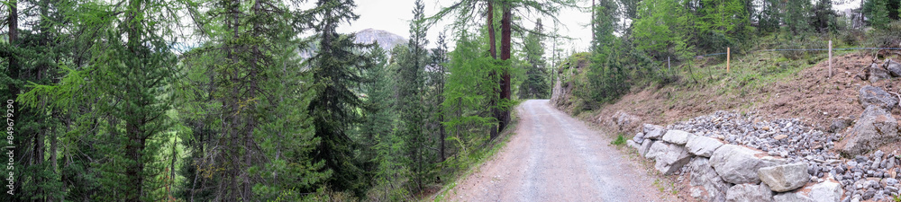 Aussicht im Müstair Tal in der Schweiz