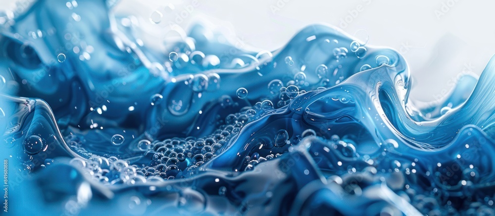 Electric blue liquid with bubbles Electric blue liquid with bubbles
