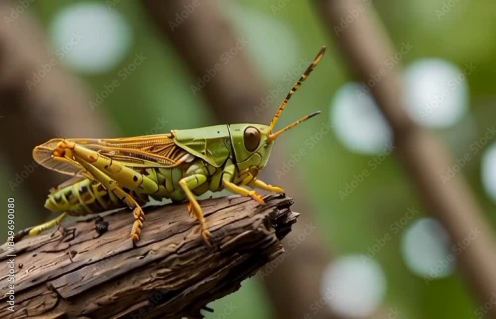 Grasshoppers ready to fly, seamless 4K looping virtual video animation background Grasshoppers ready to fly, seamless 4K looping virtual video animation background