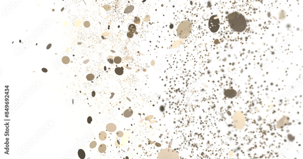 Cascading Celebration: Striking 3D Illustration Showcasing an Abundance of gold Confetti Cascading Celebration: Striking 3D Illustration Showcasing an Abundance of gold Confetti