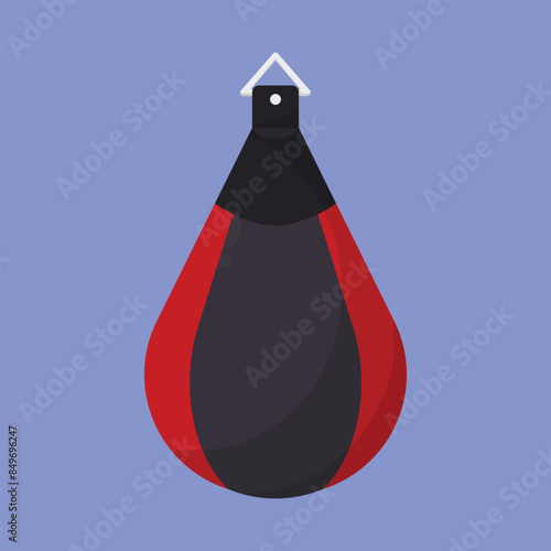 Heavy Punching bag icon vector. Punching Bag illustration vector. Boxing Punching sad bag icon 