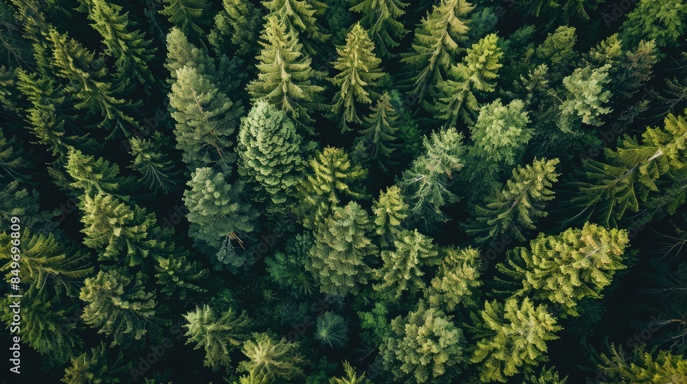 An aerial perspective of a forest An aerial perspective of a forest