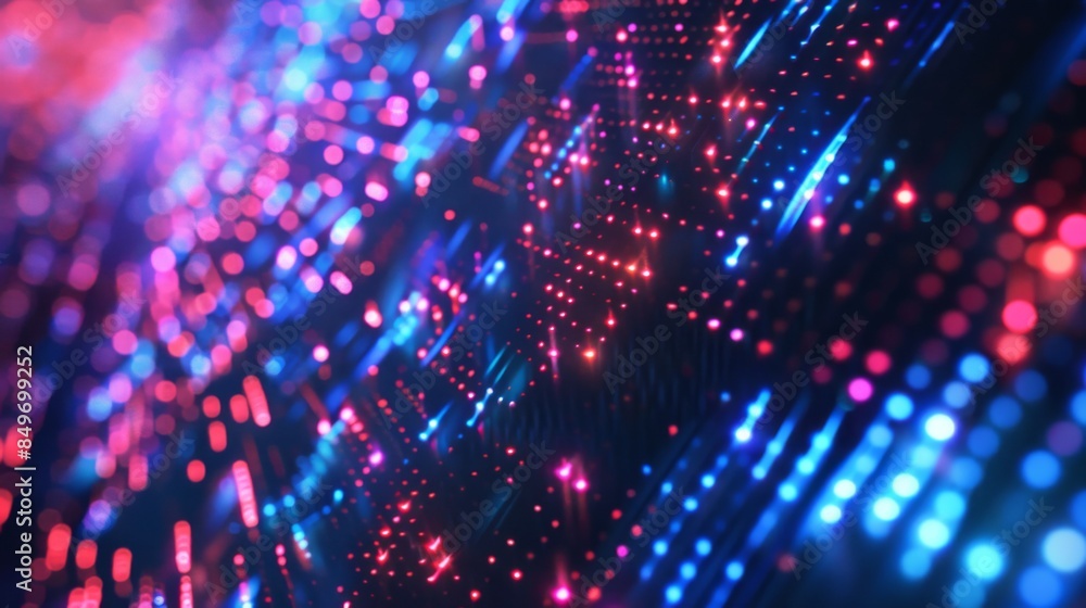 An abstract image with glowing red and blue bokeh lights representing data or digital concepts An abstract image with glowing red and blue bokeh lights representing data or digital concepts