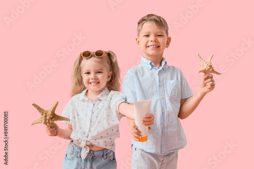 Cute little children with s...