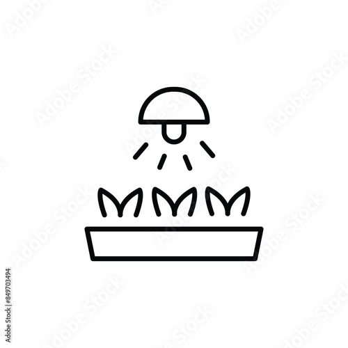 Grow light icon. Simple grow light icon for social media, app, and web design. Vector illustration.