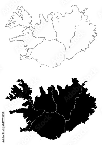 Iceland administrative maps