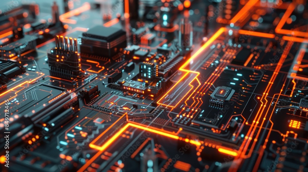 A digital concept of advanced technology showcasing an intricate futuristic circuit board. Technology security concept. Modern safety digital background. Protection system Background. A digital concept of advanced technology showcasing an intricate futuristic circuit board. Technology security concept. Modern safety digital background. Protection system Background.