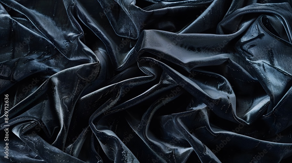 Black luxury fabric background with copy space. Black luxury fabric background with copy space.