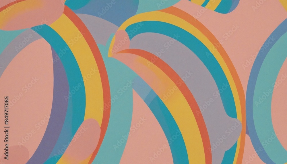 Retro style rainbow pattern graphic Retro style rainbow pattern graphic