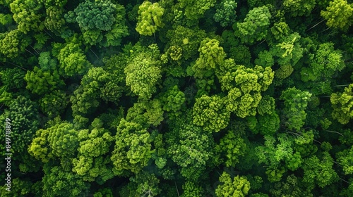 Aerial view of a lush summer forest highlighting forest conservation and environmental issues , forest, conservation, environmental, green, summer, bird's eye view, aerial photography, nature