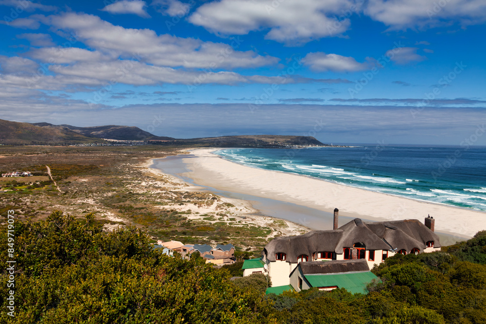 Fototapeta premium Cape Town, South Africa, wild beach white sand, ocean waves