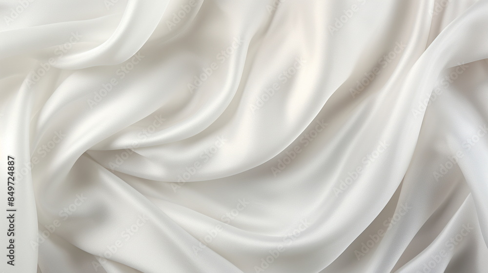 full frame of white fabric or silk background full frame of white fabric or silk background
