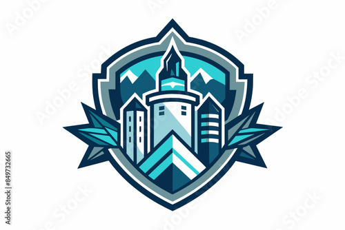 a logo with a crown on top of it, logo featuring a bold iconography and clean typography