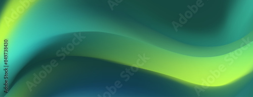 Alluring abstract mesh blur background features a captivating, blurred wave pattern in verdant hues, delivering a contemporary, attention grabbing visual asset for diverse design uses