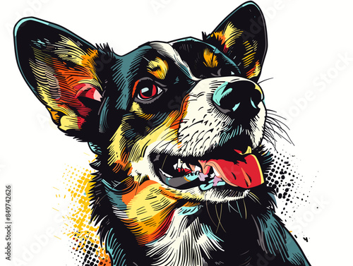Welsh Corgi Dog. Vector illustration of a dog.