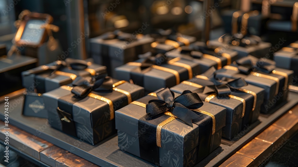 Fototapeta premium Black Friday gift boxes.