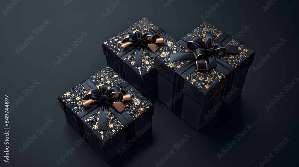 Obraz premium Black Friday gift boxes.
