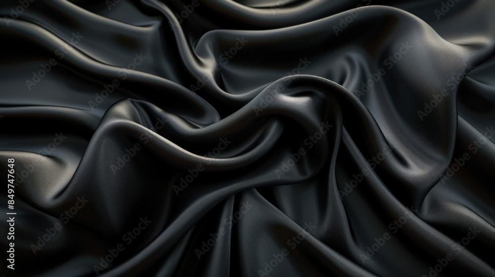 Obraz premium Abstract Black Silk Drape