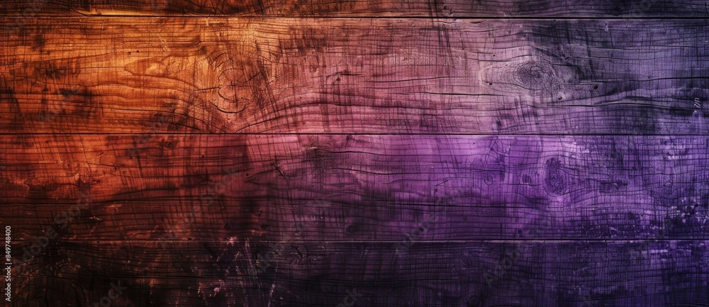 Wooden planks painted with a gradient of warm and cool colors, creating a rustic and textured background with a natural and artistic feel Wooden planks painted with a gradient of warm and cool colors, creating a rustic and textured background with a natural and artistic feel