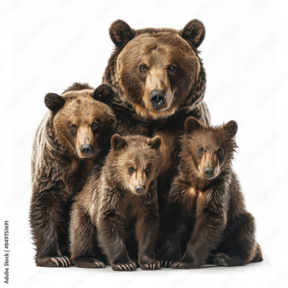 Fototapeta premium bear on white background